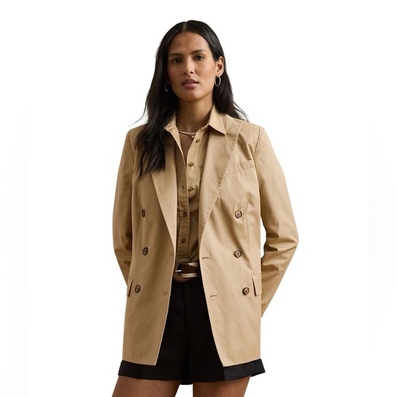 Lauren Ralph Lauren Jackets & Blazers - Lauren Ralph Lauren double breasted cotton twill blazer